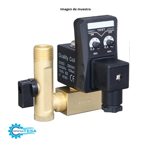 Válvula De Drenaje Automática 1/2" Para Aire Comprimido - Temporizador Ajustable, 220V, Cobre