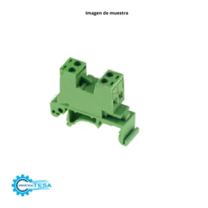 clema_1 Conector Clema Terminal 2 Pines para Montaje en Carriles DIN de 35mm