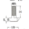 Tornillo Cabeza T, M8 x 16 mm, para montajes en perfiles de aluminio 40mm (2 piezas)