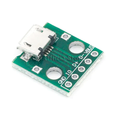 PCB Micro USB a Dip 5 Pines