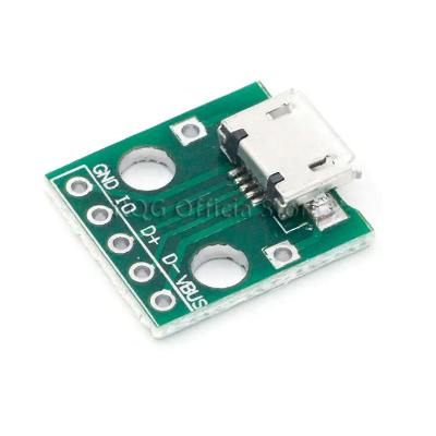 PCB Micro USB a Dip 5 Pines