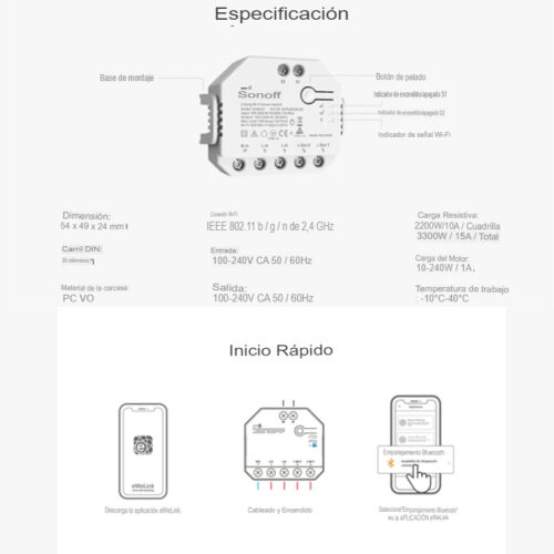 Sonoff DUALR3, Interruptor Inteligente, Control de Persiana