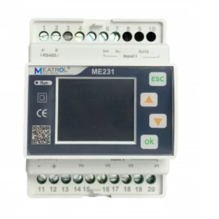 Medidor de Potencia, ME231N2 Compatible con Rieles DIN