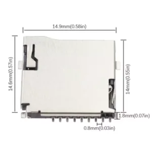 Ranura para Tarjetas MicroSD, 1.8mm