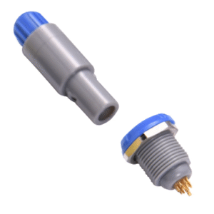 Conector de tracción de empuje AZUL_2 Conector de Brida, Macho/Hembra, 8 Pines, 0 Grados